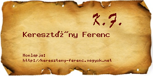 Keresztény Ferenc névjegykártya
