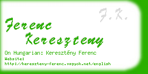 ferenc kereszteny business card