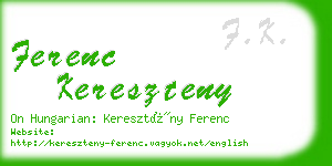 ferenc kereszteny business card